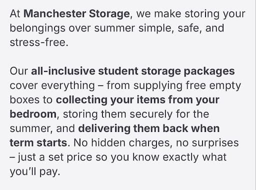 Manchester Storage — Customer photo